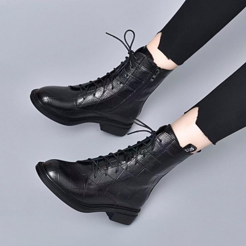 Leather Boots Flat Boots Martin Boots Biker Boots