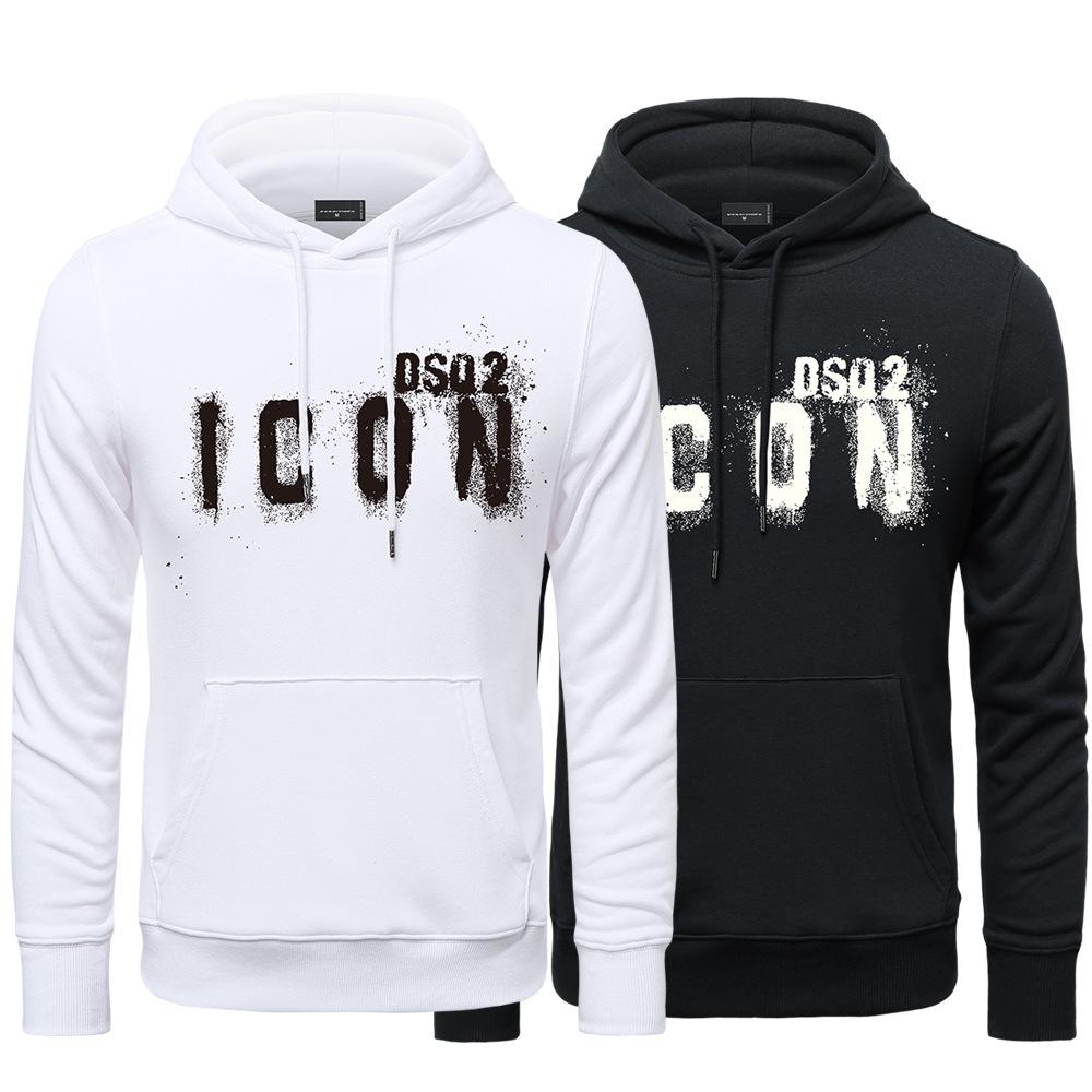 ICON Men's European-Style Hoodie: Trendy, Loose-Fit Outerwear for Autumn/Winter.