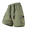 Men's Summer Quick Dry Cargo Shorts Multi Pocket Outdoor Fitness Running Shorts with Elastic Waistband and Adjustable Drawstring for Active Use