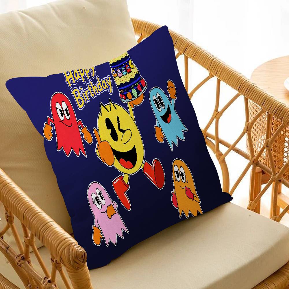 Cute P-PAC MANS Birthday Maple Design Cushion Cover Happy Autumn Harvest decor Holiday Decorati Pillow Cover
