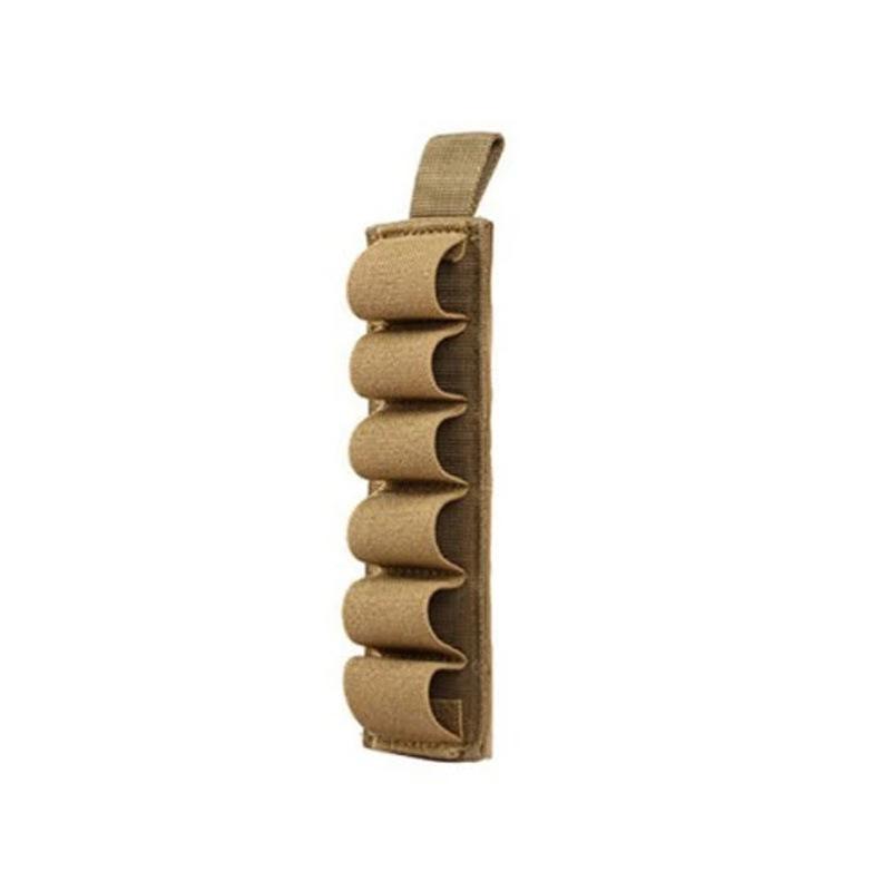 Tactical Outdoor 6 Round Shotgun Shell Holder Ammunition Pistol Bullet Reload Holder with Adhesive Backing Sticker