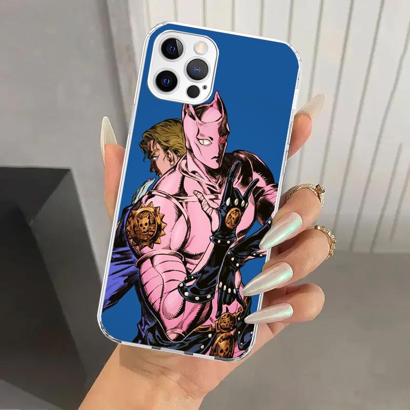 JoJo Adventure Killer Queen Phone Case for Iphone 16 15 14 13 12 Mini 11 Pro Max 16E X XS XR 7 Plus 8 SE 2020 Soft Funda Print S