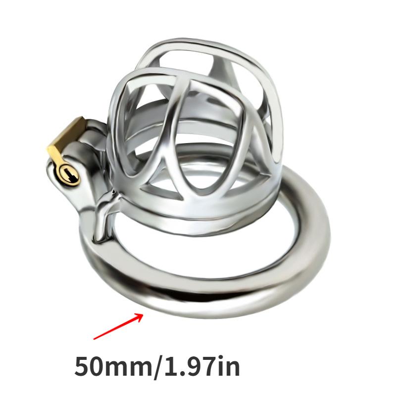 Male Chastity Lock Stainless Steel CB Penis Cage Metal Adult Sex Toys Ga Cock Ring Ball Stretcher Slave BDSM