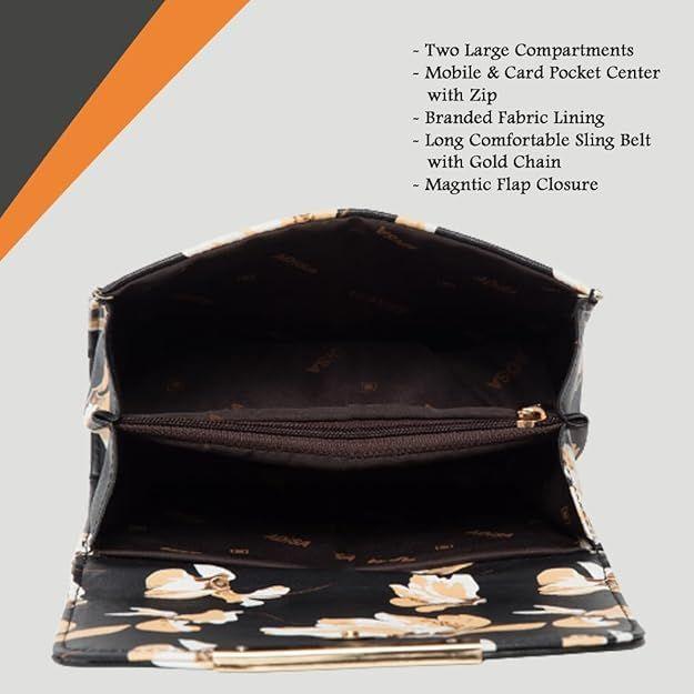 Women Girls Floral Print Sling Bag