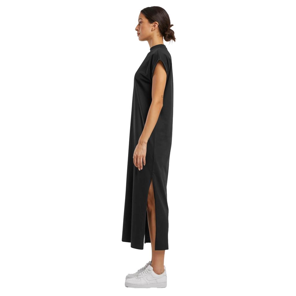 Build Your Brand Womens/Ladies Extended Shoulder Long Midi Dress