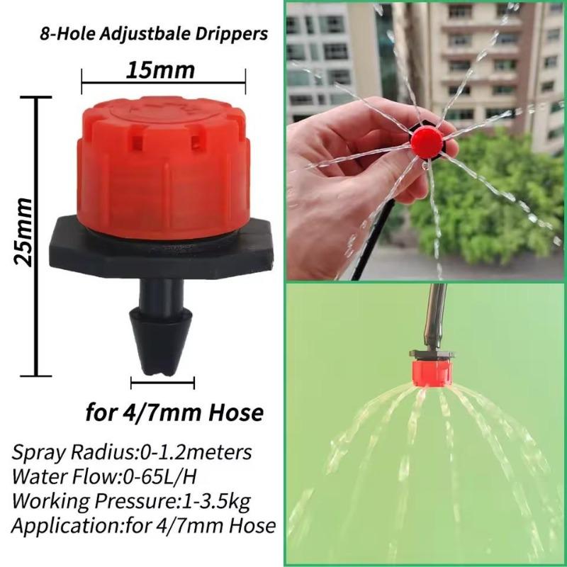 50PCS Irrigation Drippers Sprinklers Adjustable Water Dropper Head Sprinkler Flow Head Garden Watering Irrigation System