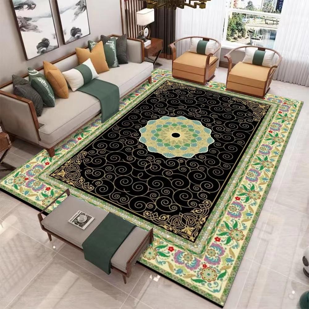 Luxury Bohemian Rugs Carpet Exotic Print Rug Home Decor Large Floor Mat for Spacious Living Room Bedroom Kitchen Classic