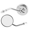 2pcs Motorcycle Handlebar Mirrors Rearview End Bar Foldable Round 360 degrees  Adjustable