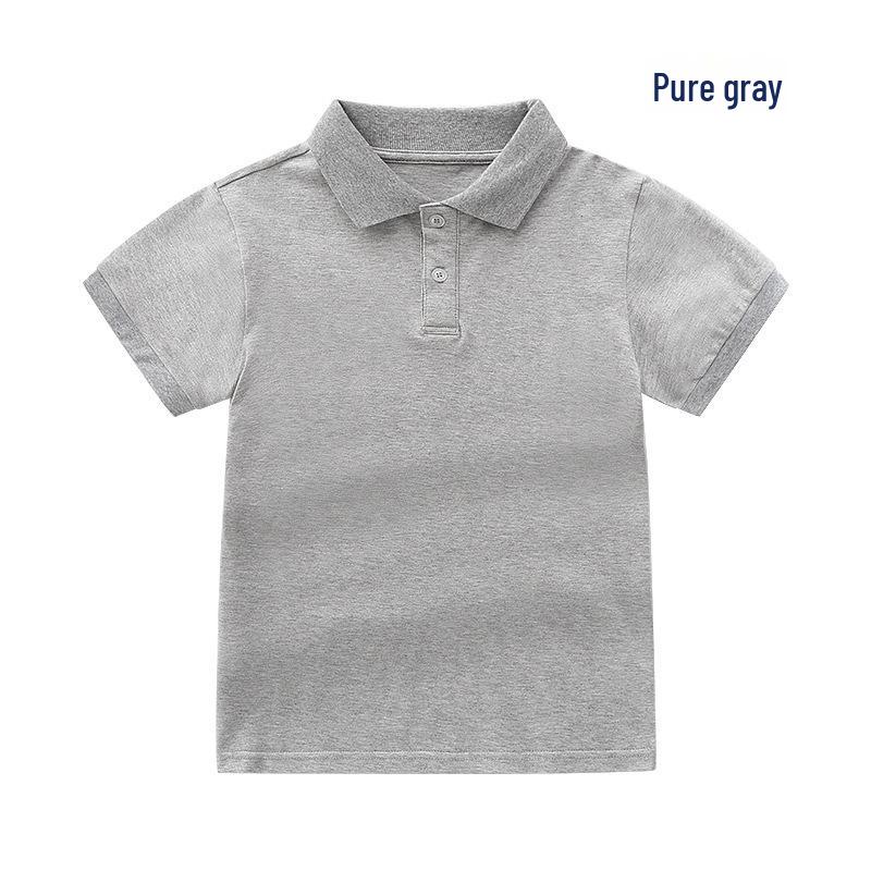 

Детская сине-белая хлопковая рубашка поло с отложным воротником – короткий рукав, летняя школьная форма для мальчиков и девочек 140 cm