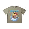 260 GSM Double Yarn 32 Count 100% Cotton Pokemon V11 Jimbei Pikachu Print Unisex Heavy Cotton T Shirt