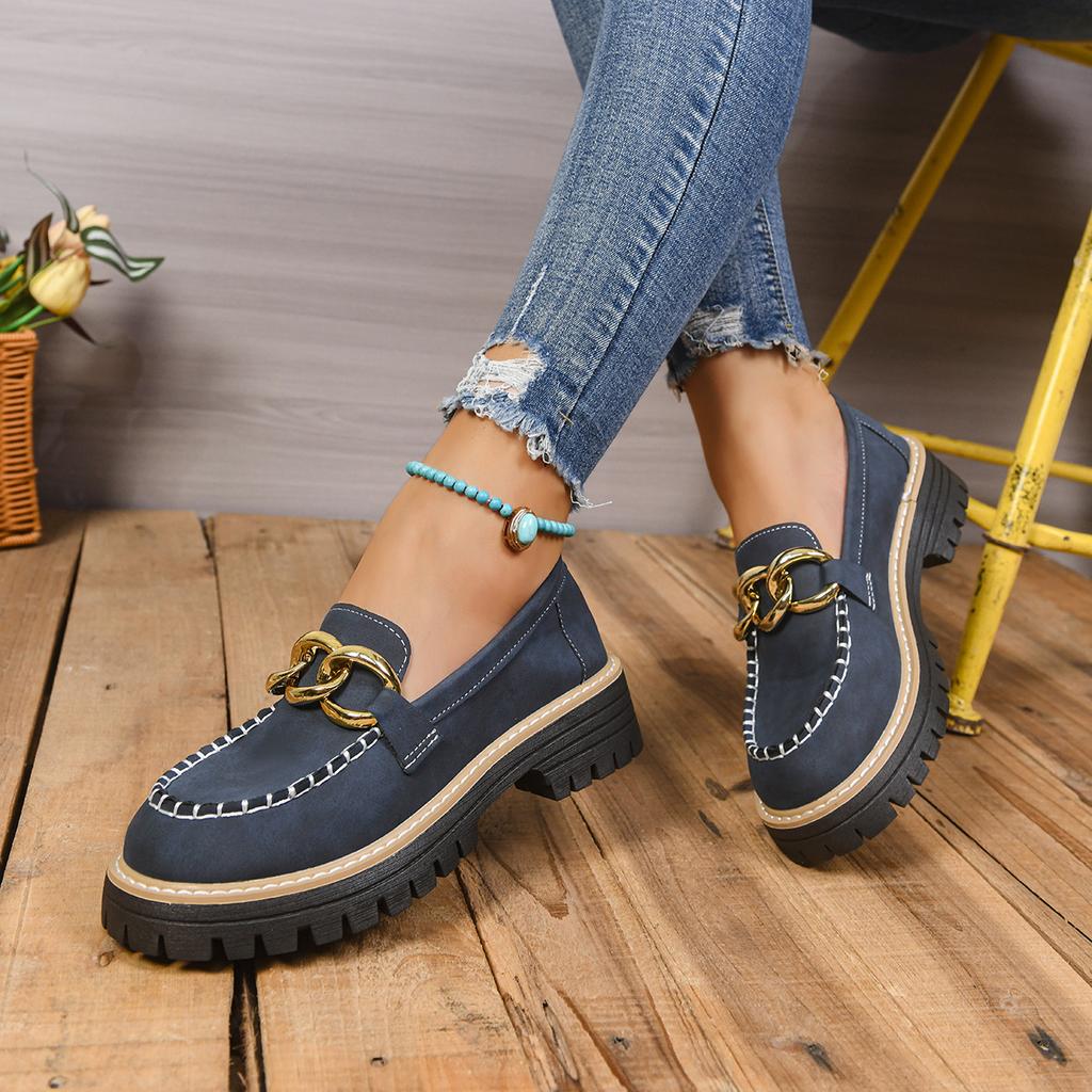 Plus Size Shoes for Women 36-43 Spring Autumn Fashion Women Slip on Platform Wedge Round Toe Non-slip Flats Zapatos De Mujer