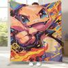 Charizard Charmander Pokemon Flannel Blanket,Ultra Soft Warm Plush Throw for Home Bedroom Bed Sofa Cover Office Camping Picnic