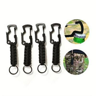 Multifunctional Camouflage Paracord Carabiner Keychain with Quick Release
