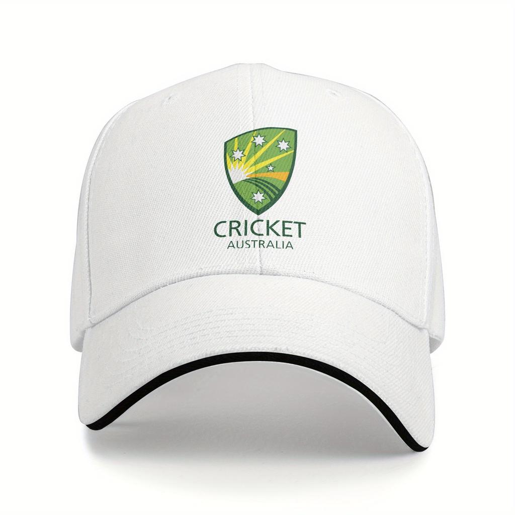 Cricket Australia Lightweight Baseball Cap  White  Fitted Buckle Closure  Ideal for Sports and Casual Wear  Sporty Headgear