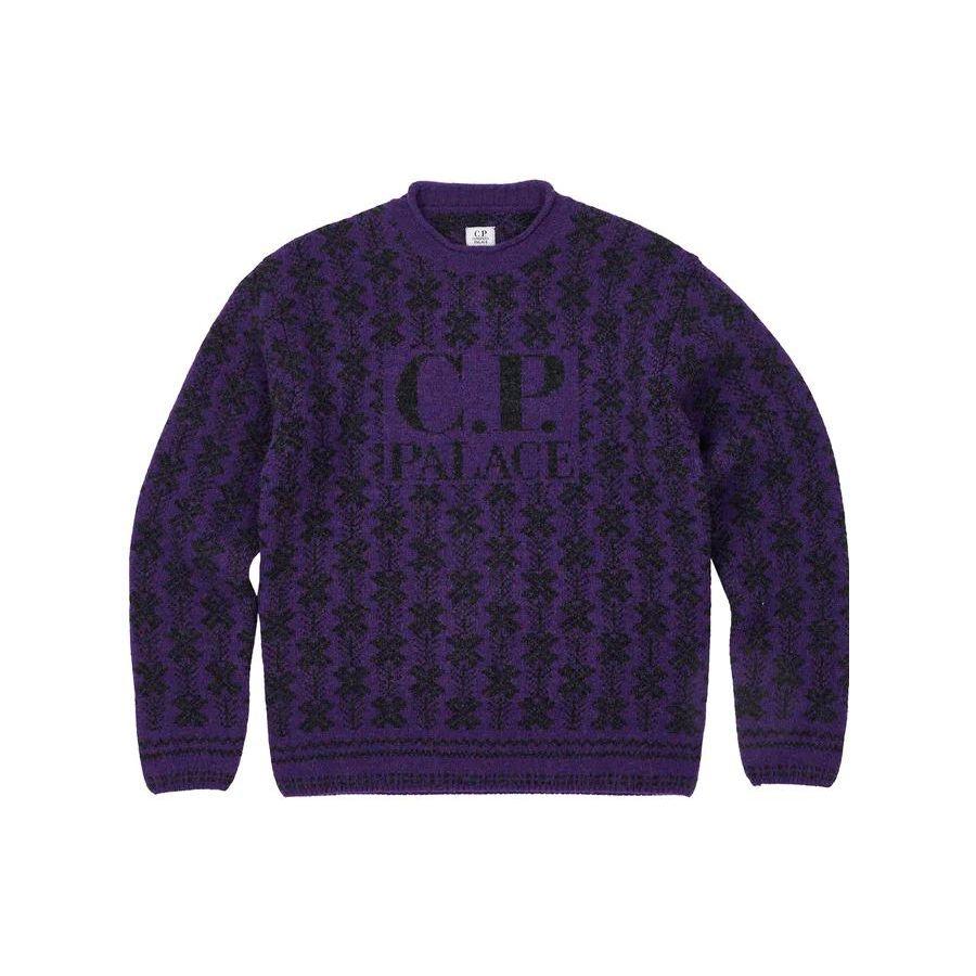 Palace x C.P. Company Lambswool Knit Purple Unisex Tops P23CPKW002
