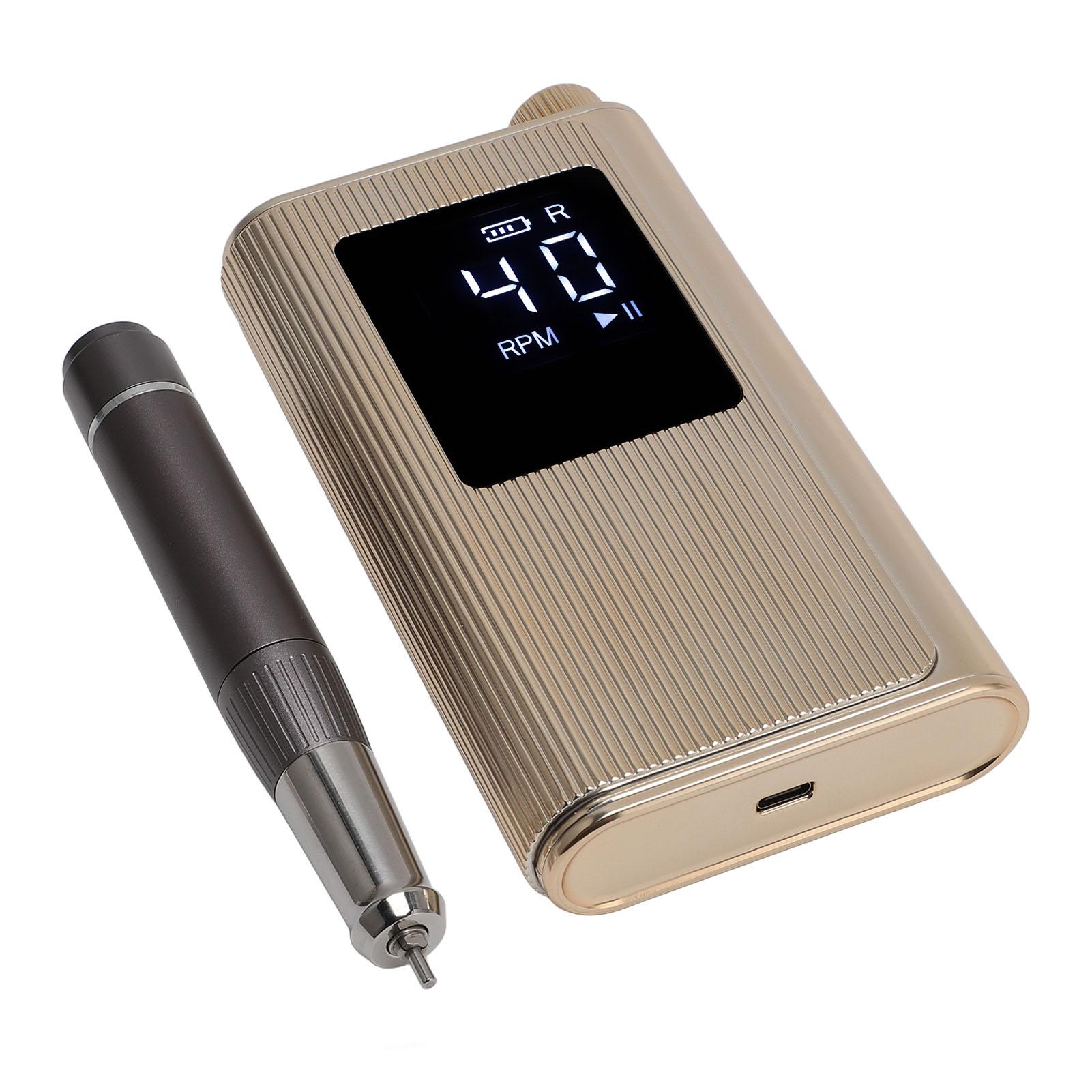 

Электрический набор пилочек для ногтей с низким уровнем шума, портативная дрель для ногтей, 40000 об/мин, профессиональная шлифовка ногтей