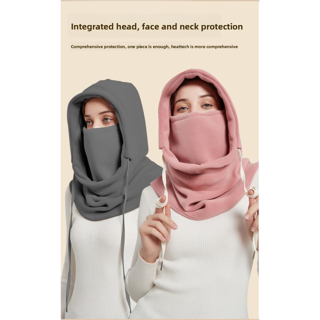 Polar Fleece Winter Hat Riding Windproof Ski Mask Women's Hat Scarf Integrated Outdoor Sports Warm Hood