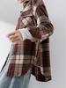 European & American Women's Plaid Long-Sleeve Shirt Jacket - Loose & Casual Fashion (2025)
