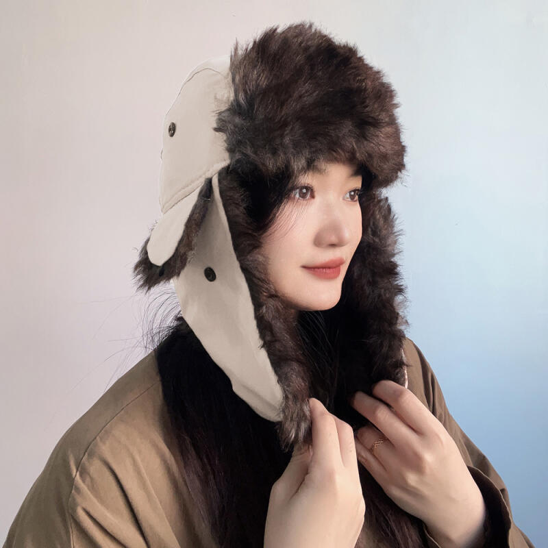 Warmer Ohrenklappen-Bucket-Hut (beige)