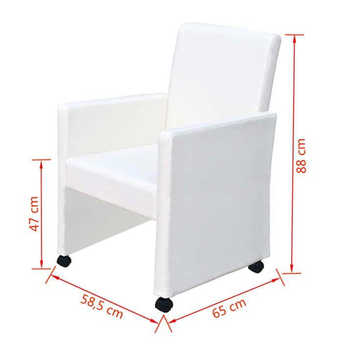 White Swivel Chair (pack of 2) 60347