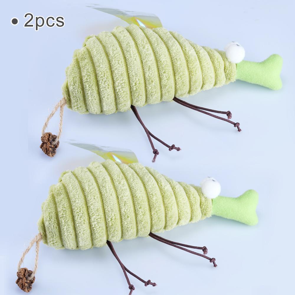 Plush Mosquito Bite Cat Toy with Catnip Interactive Wings Galls Fruit Kitty Chew Pet Toy