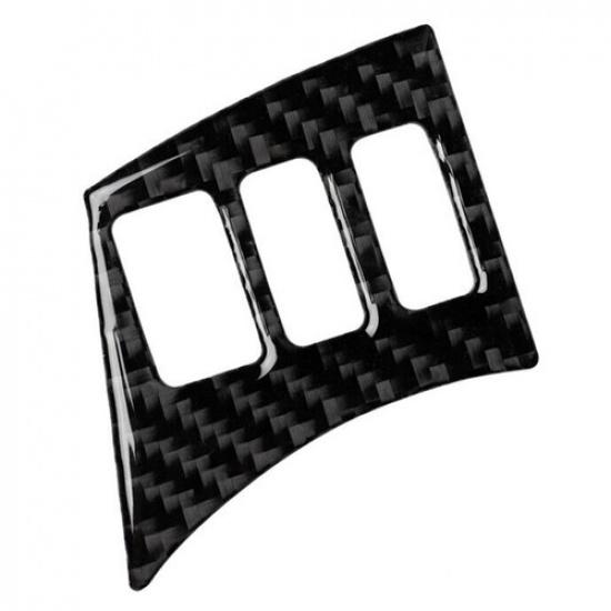 Carbon Fiber Inner Steering Wheel Button Trim Cover Fit For Nissan 350Z 2006-09