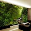 Mural Wallpaper 3d Green Forest Nature Landscape Wall Painting Living Room Decor Mural