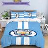 3pcs Manchester City Football Club Pattern Bedding Set Duvet Cover Set Includes Duvet Cover &pillowcases,perfect All Season Bedroom Decoration&gift