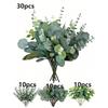 3/9/15Pcs Eucalyptus Artificial Plant Bouquet Fake Plant for Home Bedroom Decor Garden Wedding Decoration Outdoor Vase Ornament