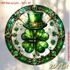 2D Flat St. Patrick'S Day Acrylic Irish Themed Decor Sign, Clover & Top Hat Design, Home Decor Plaque Hanging Wall Art Decorative Garden Decoration Fo