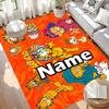 Custom Name Personalized Garfield Print Carpet, Versatile Home Decor Rug, for Playroom, Apartment, Balcony, Entryway, Hallway Gift