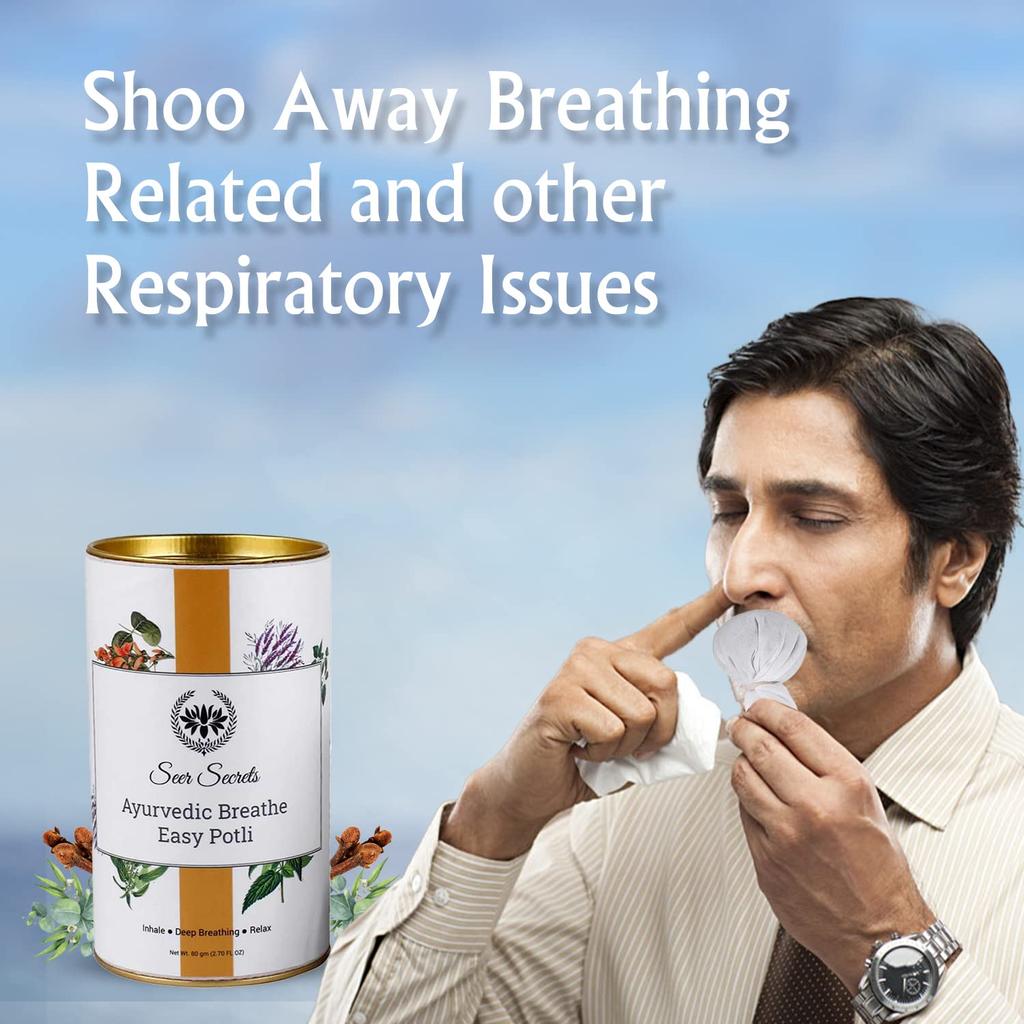 Seer Secrets 100% Natural Ayurvedic Breathe Easy Potli, Pack of 5