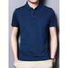 Hochelastisches Nahtloses Herren-Poloshirt aus Eisseide - Schnelltrocknend, Sommer, Kurzärmlig, Bügelfrei, Neuer Stil