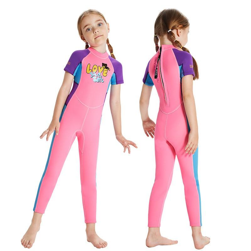 DIVESAIL 2.5mm Kids Full Wetsuit Snorkeling Surfing Winter Swimming Girls Thermal Dive Suit