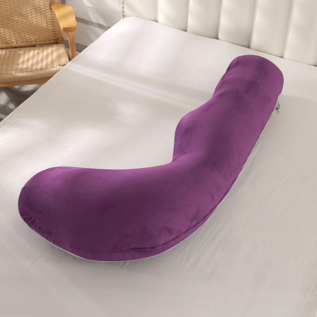 1.8KG Cotton J-shaped Pillow for Pregnant Women Sleeping Pillow Care for Pregnancy Breastfeeding Pillow for Pregnant