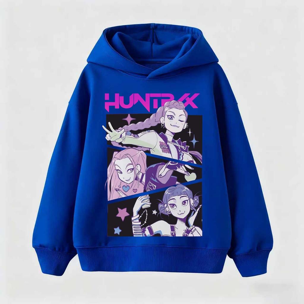 Girls Fashion Casual Sweatshirt Movie Kids K-Pop Demon Hunters Hooded Tops Toddler Girl Clothes KPop Demon Hunters Hoodie