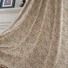 Polyester Cotton Printed Fringe Curtains Semi-Blackout Windows Curtains With Tassels Cotton Linen Curtains Panels For Bedroom