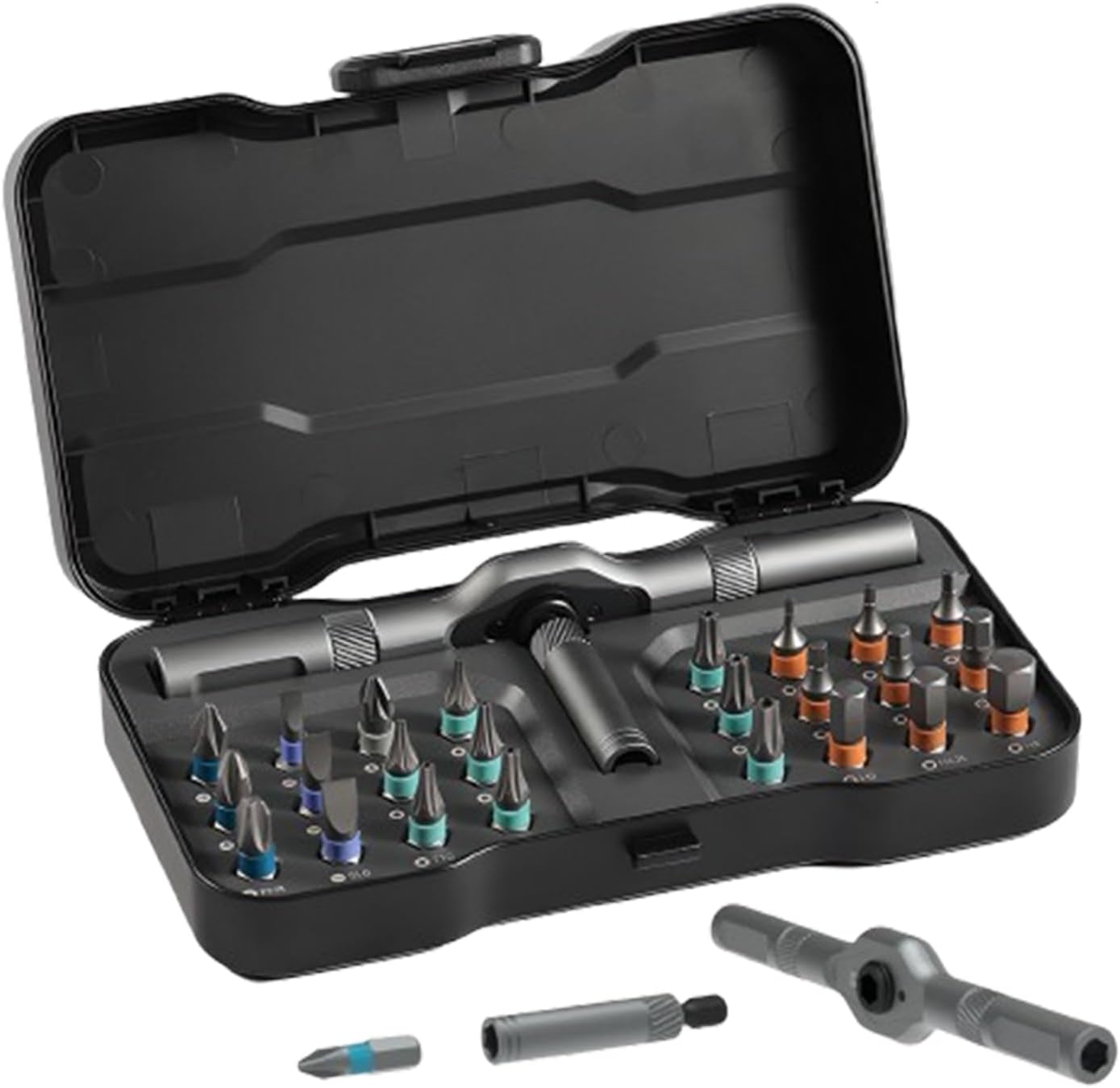 24-in-1 Ratchet Screwdriver Set, Magnetic Precision Bits with Detachable Handle Case, Multi-Purpose Mini Screwdriver Kit