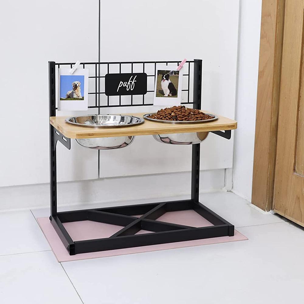 Podwyższone miski dla psa Podniesiona miska dla zwierzęcia z 2 miskami ze stali nierdzewnej Karmnik dla zwierząt Miski na karmę dla psa dla kotów Szczeniąt Małych Średnich Dużych Psów
