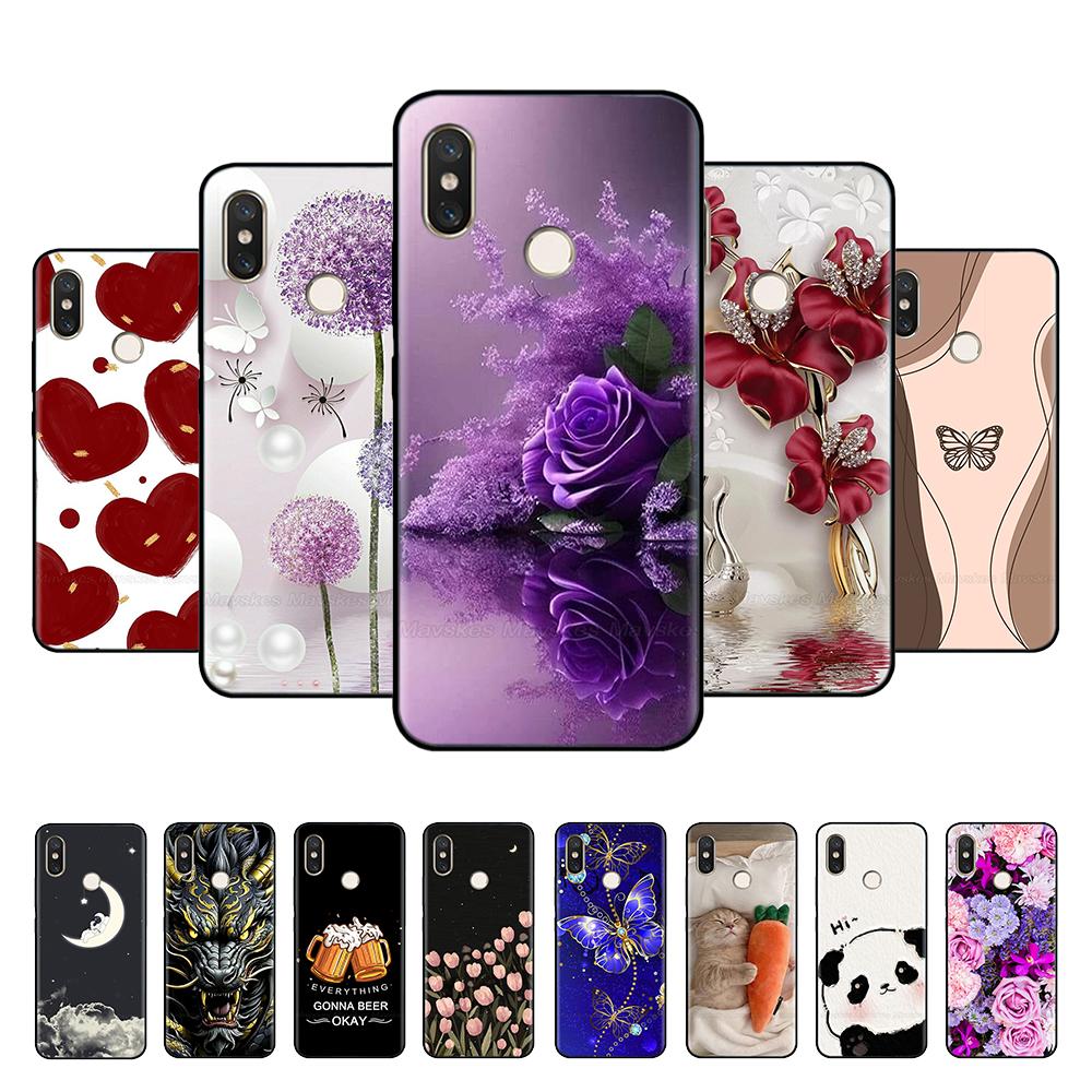 Phone Case For Xiaomi Mi 8 Case Flowers Soft Silicone Back Cover for Xiaomi Mi 8 SE Lite Funda for Xiaomi Mi 8 Pro Mi8 Explorer