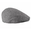 British Style Herringbone Flat Cap for Men Vintage Plaid Beret Hat Autumn Spring Casual Newsboy Cap Breathable Duckbill Hat