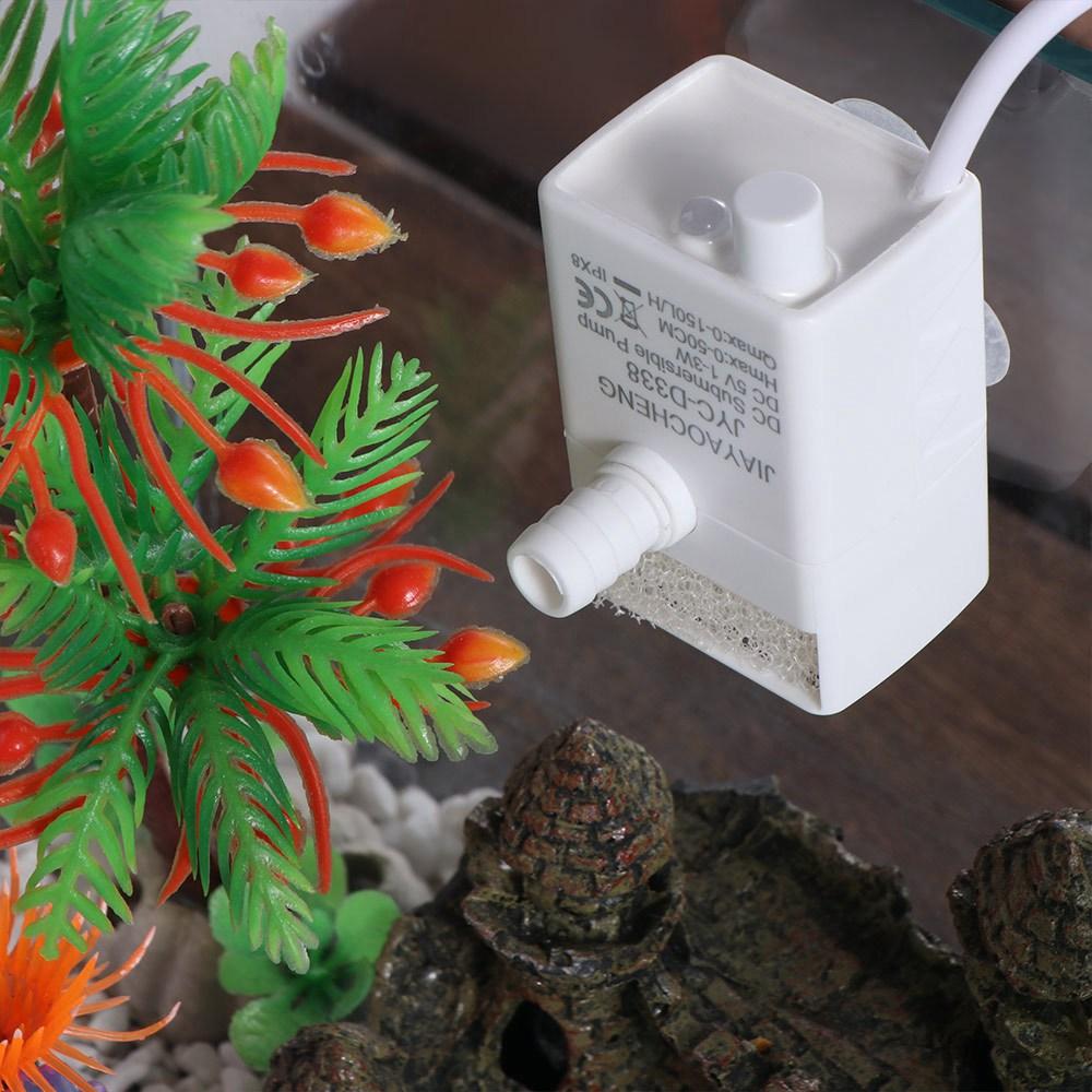 3 Suction Cups Mini Submersible Pump Ultra-quiet Water Fountain Pump Replacement  Home