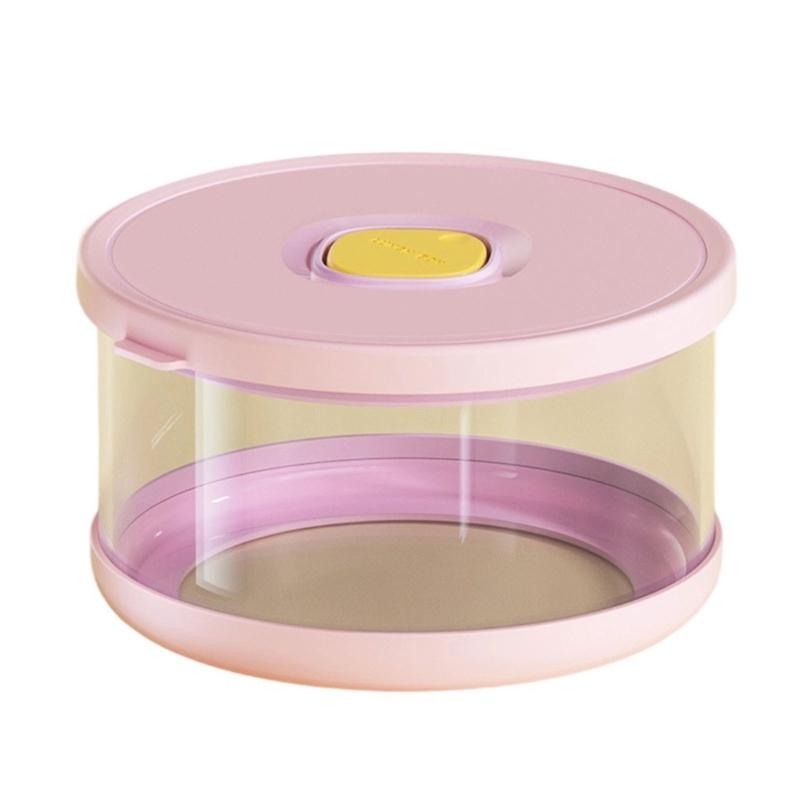 

Portable Stackable Glass Lunch Box with Lid Oven Safe Dishwasher Friendly Food Storage Container For Kitchen Use розовый