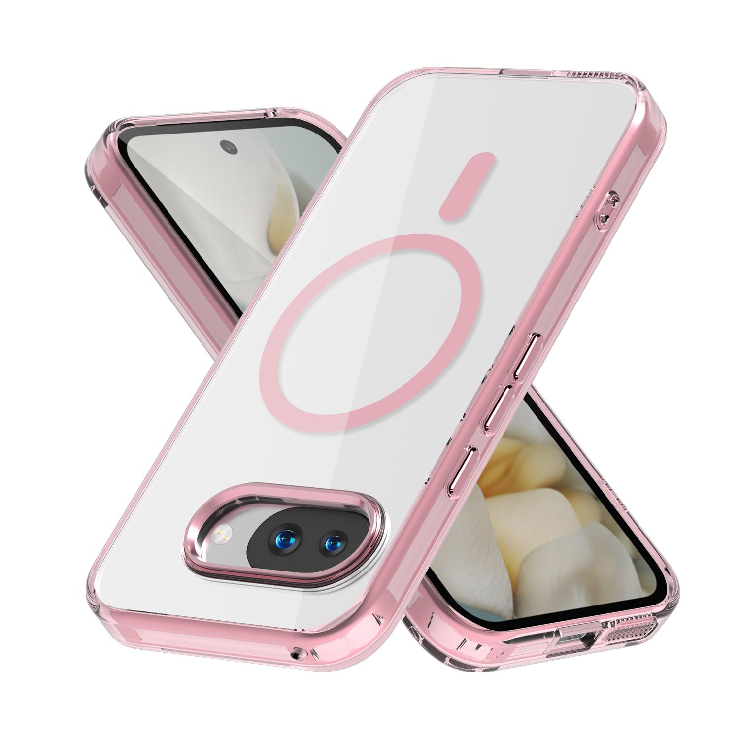 

For Google Pixel 9a Case Compatible with MagSafe TPU+PC Transparent Phone Cover Black