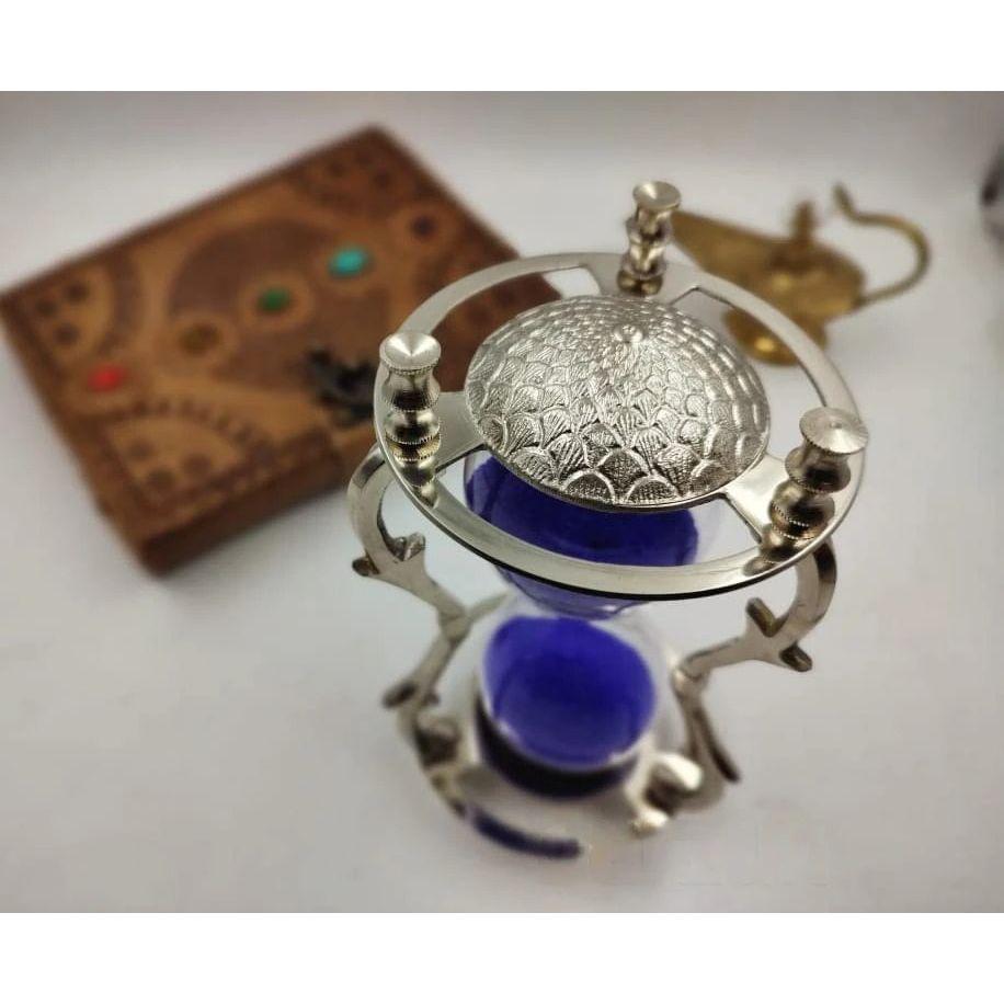 Messing Sanduhr Messing & Glas Sanduhr Timer Nautisch Maritim Antik Sanduhr