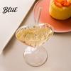 Coppette da Dessert Uniche per la Casa Bicchiere da Cocktail a Forma di Cuore 220ml Calice Trasparente con Cannuccia Elegante Stiloso Bicchieri da Festa per Bevande Fredde Cocktail