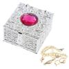 Sturdy Zinc Alloy Jewelry Storage Box Unique Jewelry Organizers With Soft Lining for Necklace Earrings Jewelry
