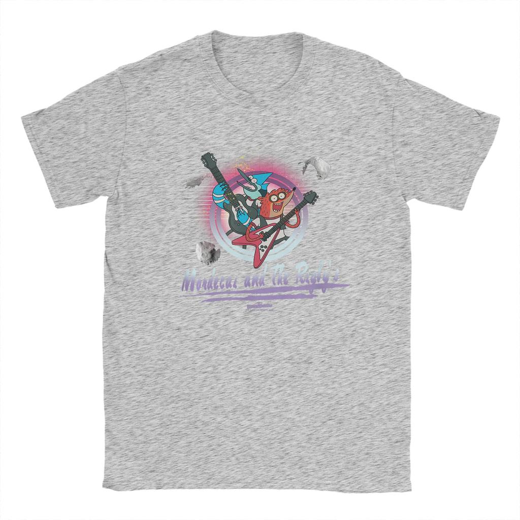 Mens Regular Show Mordecai T Shirt Pure Cotton Clothing Funny Short Sleeve Round Neck Tees 4XL 5XL 6XL TShirt