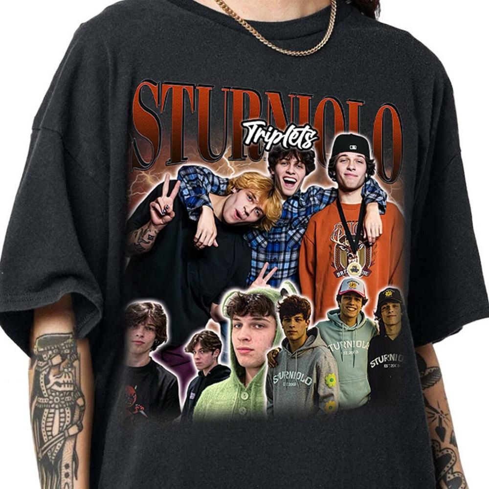

Sturniolo Triplets Merch Nick Matt Chris Bootleg Shirt Chris Sturniolo Homage Unisex T-Shirt L