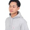 Champion Basic Long Sleeve Fleece Hoodie with Embroidered Oxford Gray Men's Logo, (Size 70) C3-W101Z